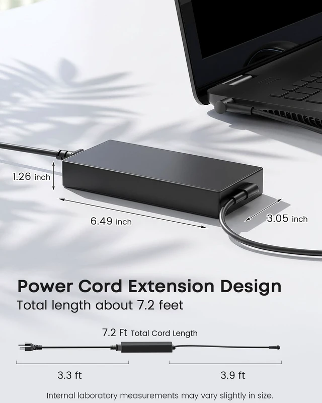 Alt view image 5 of 5 - Dongerdi 240W Charger Compatible with Asus ROG Zephyrus TUF Gaming Laptop
