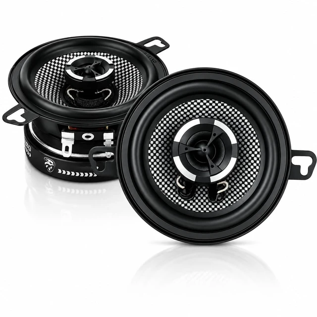 Main image of TANVSO 3.5 Inch Car Speakers, 300W Peak 4 Ohm 3-1/2 2-Way Coaxial Speakers, Clear Dome Tweeter, Glass Fiber Cone, Loud Clear Sound for Dash, Center Speaker & Custom Car Audio, 2 Pack