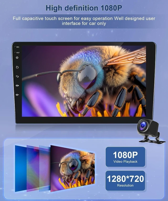 Alt view image 5 of 5 - Android 13 Car Stereo for Porsche Cayenne 2002-2010, 2GB+32GB Wireless Carplay & Android Auto 9 inch 2.5D Tempered Glass Mirror auto Radio Player DSP Sound/WiFi/FM/SWC/MIC Dual USB + Backup Cam