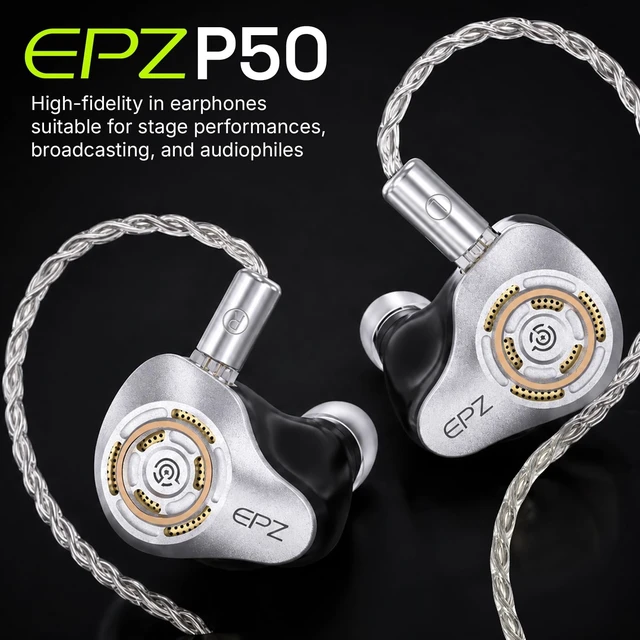 Alt view image 2 of 5 - EPZ P50 in Ear Monitor Hybrid Drivers Metal Panel 1DD+2BA+2Planar IEM