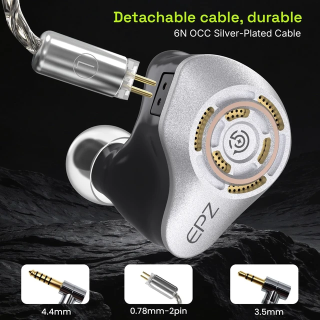 Alt view image 5 of 5 - EPZ P50 in Ear Monitor Hybrid Drivers Metal Panel 1DD+2BA+2Planar IEM