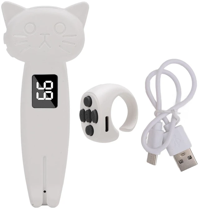 Main image of Bluetooth Remote Control Page Turner, Smart Page Turner Ring Type C Fast Charging Silent Smart Scrolling Ring for Mobile Phone Tablet (White)