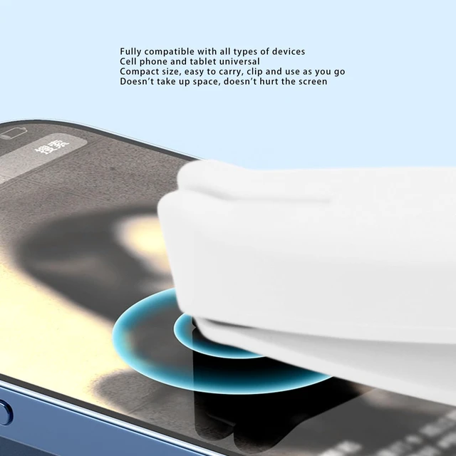 Alt view image 2 of 5 - Bluetooth Remote Control Page Turner, Smart Page Turner Ring Type C Fast Charging Silent Smart Scrolling Ring for Mobile Phone Tablet (White)