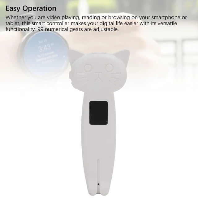 Alt view image 5 of 5 - Bluetooth Remote Control Page Turner, Smart Page Turner Ring Type C Fast Charging Silent Smart Scrolling Ring for Mobile Phone Tablet (White)