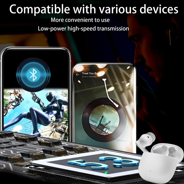 Alt view image 5 of 5 - Wireless Earbuds Active Noise Cancelling, 40H Bluetooth 5.3 Headphones IPX7