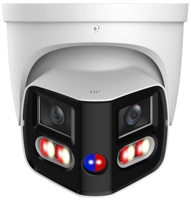 Alt view image 2 of 5 - GemaVision Smart Dual Light 2x4MP IP POE Camera 1/2.7" CMOS 4K 180 Duo Splicing Image,2 Way Talk Built-in Mic and Speaker,Warning Lights and Alarm Sounds, IPC-PDW4K-T180