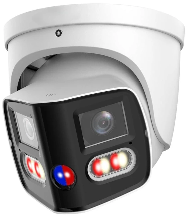 Main image of GemaVision Smart Dual Light 2x4MP IP POE Camera 1/2.7" CMOS 4K 180 Duo Splicing Image,2 Way Talk Built-in Mic and Speaker,Warning Lights and Alarm Sounds, IPC-PDW4K-T180