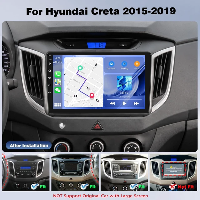 Alt view image 2 of 5 - Upgrcaru 4 Core+64G Car Radio for Hyundai Creta ix25 2015-2019
