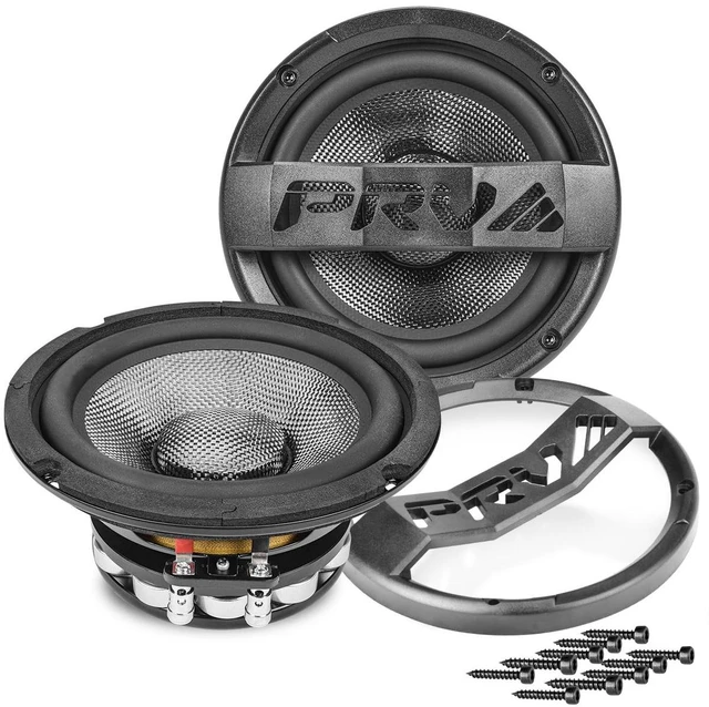 Main image of PRV AUDIO Carbon Fiber 6.5" Midrange Speaker 500 Watts 4 Ohm Neodymium 6MR500CF-NDY-4 Water Resistant Pro Audio Loudspeaker for Boat UTV 4-Wheeler Motorcycle (2 Speakers)