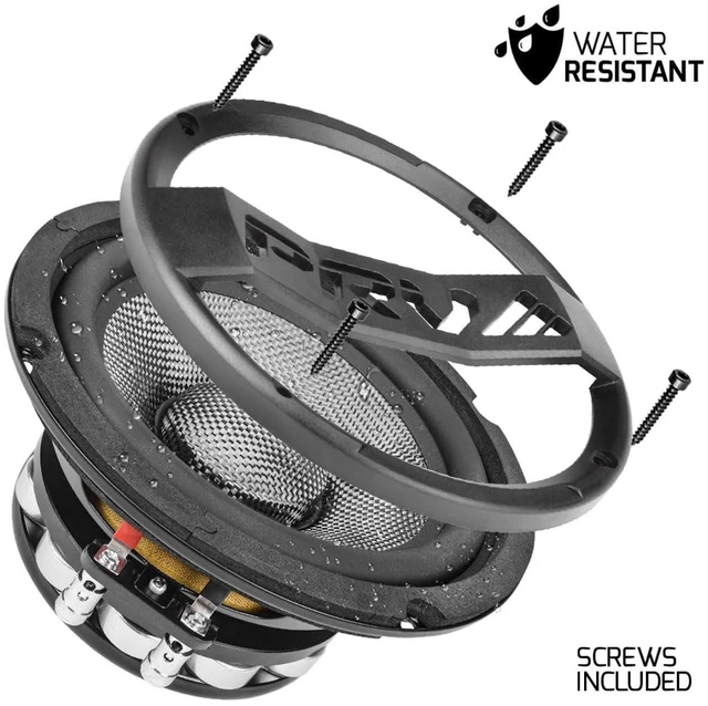 Alt view image 4 of 5 - PRV AUDIO Carbon Fiber 6.5" Midrange Speaker 500 Watts 4 Ohm Neodymium 6MR500CF-NDY-4 Water Resistant Pro Audio Loudspeaker for Boat UTV 4-Wheeler Motorcycle (2 Speakers)