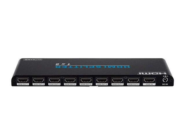 Alt view image 5 of 5 - Monoprice 4K Pro 1x8 HDMI Splitter - HDR, 18Gbps, 4K@60Hz, YCbCr 4:4:4, HDCP 2.2, EDID Support, UL, Black - Blackbird Series