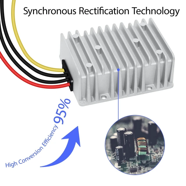Alt view image 5 of 5 - LeMotech DC 8-40v to 12v Converter 20A 240W Step Down Converter Voltage Reducer IP68 Waterproof Transformer for Golf Cart Truck Boat Vehicle