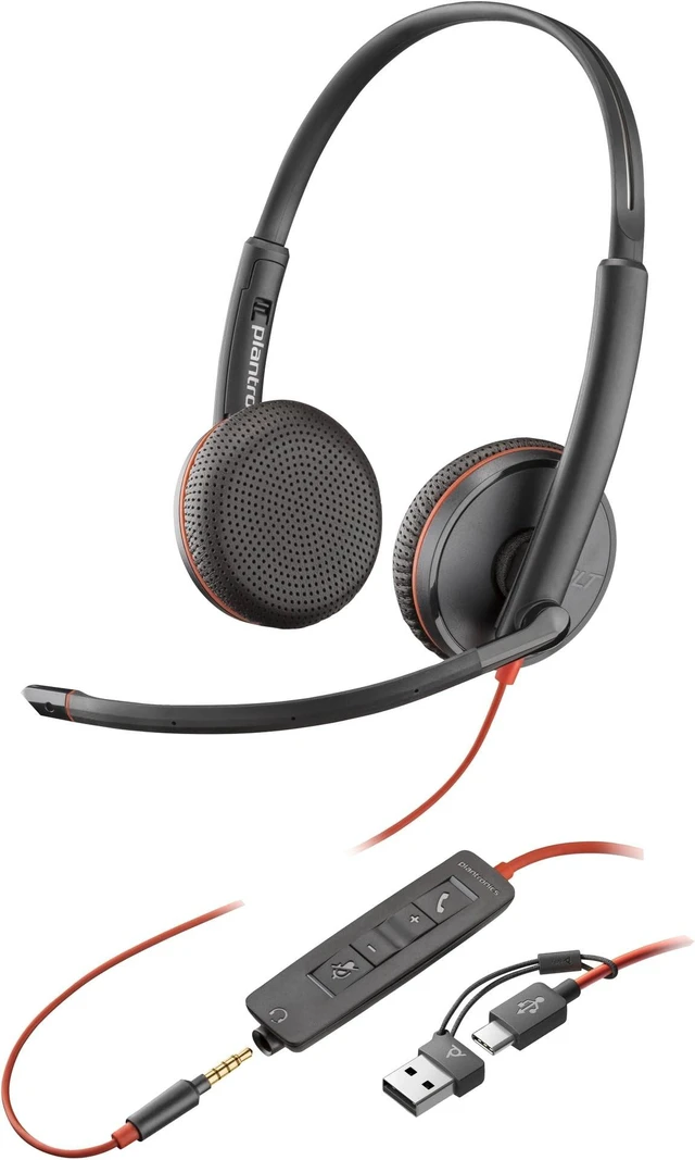 Main image of Poly Headphones Cable USB Type C and 3 5mm Microphone Boom SoundGuard Digital