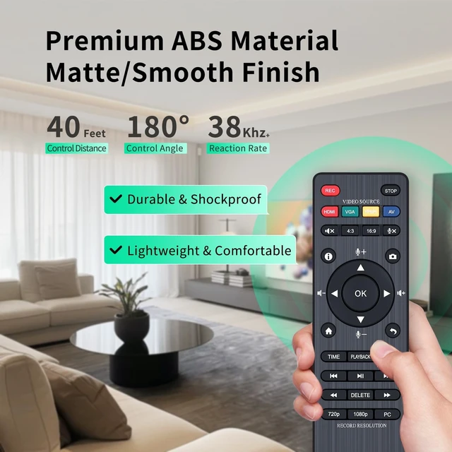 Alt view image 5 of 5 - WDZP New Replacement Remote Control for ClonerAlliance Box Pro, 1080p@60fps Video Recorder CA-998P
