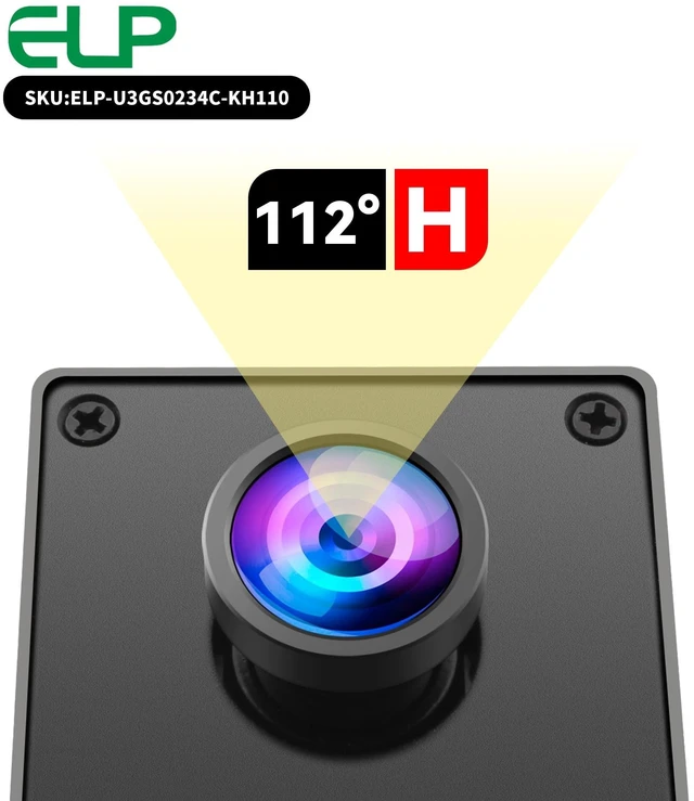 Alt view image 4 of 5 - ELP High Speed Global Shutter USB3.0 Camera for Computer, 720P/200fps, 1080P/120fps, Wide Angle 110degree No Distortion Webcam, Mini UVC USB3.0/2.0 PC CAMERA Fast Frame Lightburn Cameras for Laptop Pi