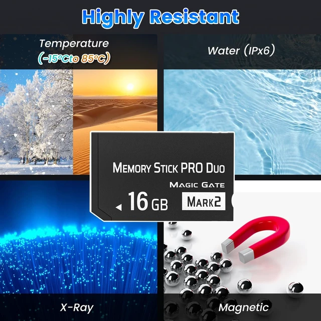 Alt view image 5 of 5 - Original 16GB 2Pack Memory Stick Pro Duo MARK2 High Speed Memory Stick Duo
