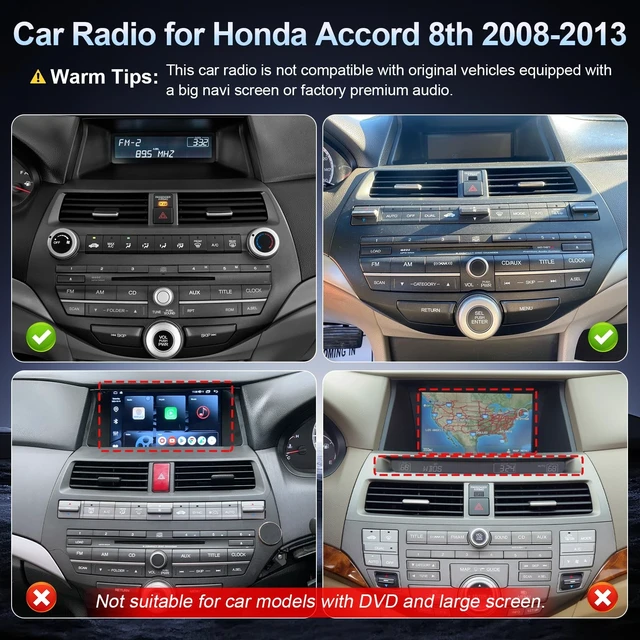 Alt view image 2 of 5 - Leadfan Linux Car Stereo for Honda Accord 2008 2009 2010 2011 2012 2013
