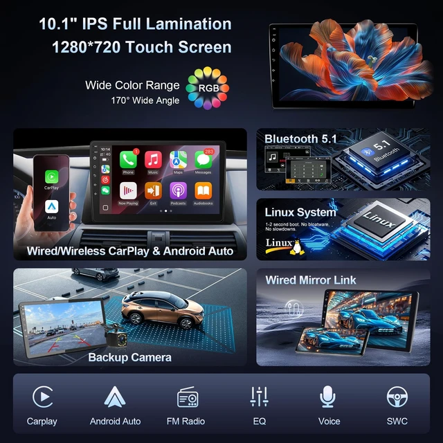 Alt view image 3 of 5 - Leadfan Linux Car Stereo for Honda Accord 2008 2009 2010 2011 2012 2013