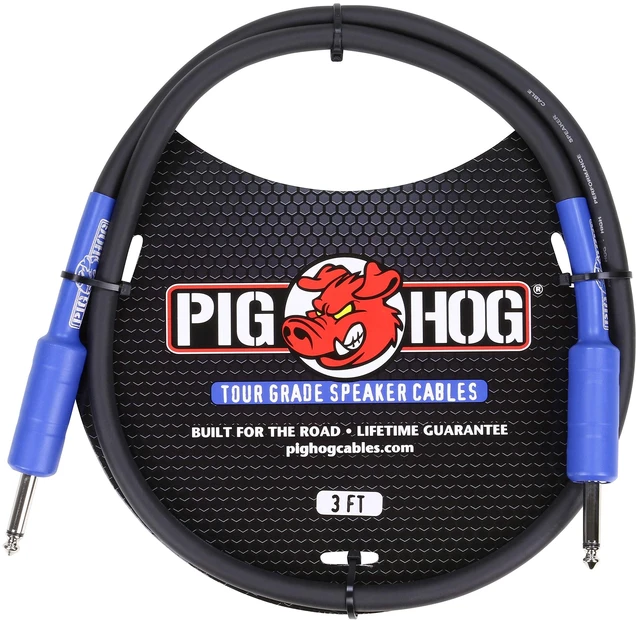 Main image of Pig Hog PHSC3 High Performance 14 Gauge 9.2mm 1/4" Speaker Cable, 3 Feet