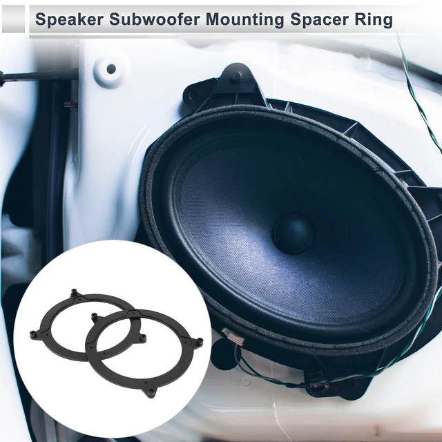 Alt view image 2 of 5 - RATCHROLL Speaker Spacer Ring Tweeter Speaker Spacer Adapter for BMW 3 (E46) Waterproof Speaker Subwoofer Mounting Spacer Bracket Ring ABS 2 Pcs
