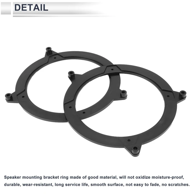 Alt view image 4 of 5 - RATCHROLL Speaker Spacer Ring Tweeter Speaker Spacer Adapter for BMW 3 (E46) Waterproof Speaker Subwoofer Mounting Spacer Bracket Ring ABS 2 Pcs