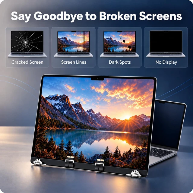 Alt view image 4 of 5 - A3113 Screen Replacement 13.6 inch for MacBook Air M3 2024 Display-Silver