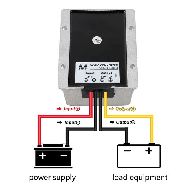 Alt view image 3 of 5 - TOP-VIGOR Voltage Converter DC/DC 24V to 12V 40A 480W Converter Step Down, Waterproof IP68 Voltage Converter Regulator Transformer