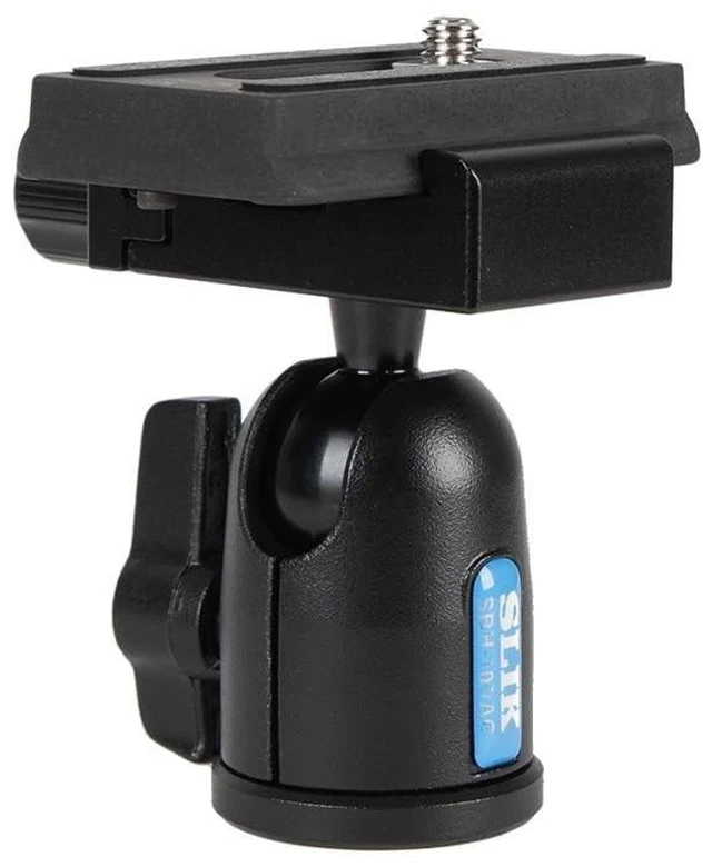 Main image of SLIK SBH-100AC Arca Compatible QR Compact Ball Head (618-843) Single Knob Action Control, Supports 4.4lbs, Quick Release Plate, Great for Accessories, Mirrorless Cameras, 360 Cameras