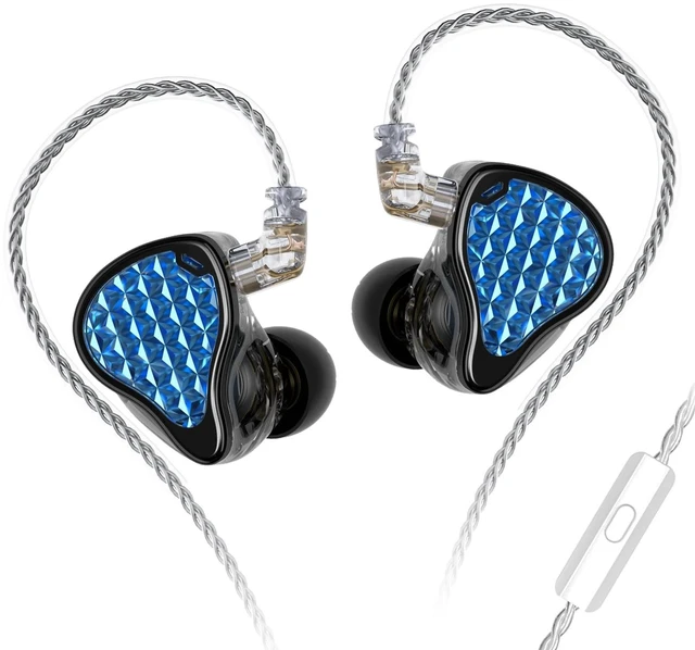 Main image of KZ ZAS Pro 7BA+1DD in Ear Monitor, 3.5mm Jack HiFi IEM with Mic, Black