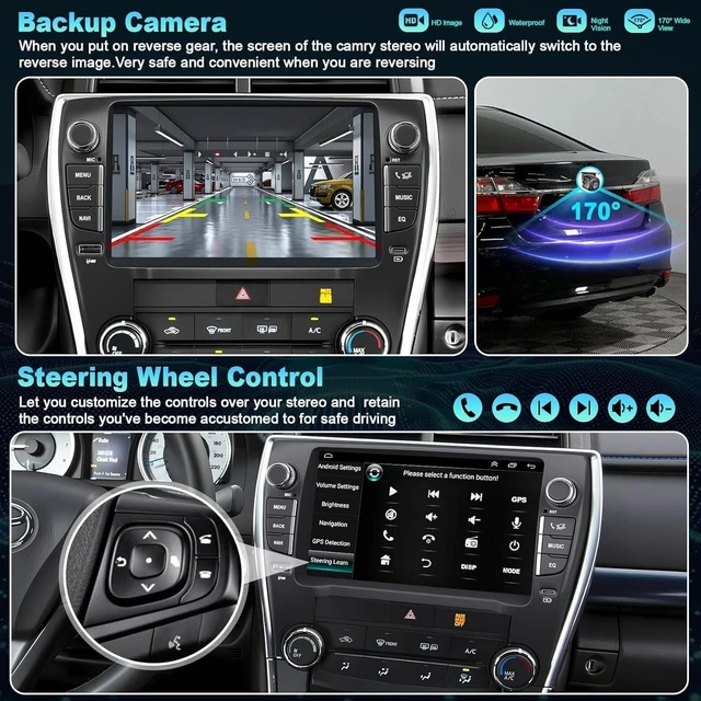 Alt view image 4 of 5 - Car Radio for Toyota Camry 2015-2017 with Key Support Carplay Android Auto