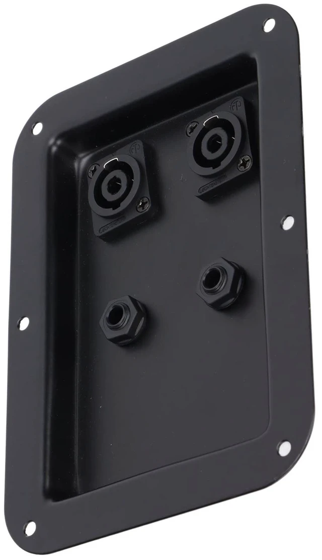Main image of Yoidesu Speaker Junction Box, 4 Core Socket Jack Plate Dual 6.35 Plug Speaker Junction Box Connector for 12 Inch 15 Inch 18 Inch Stage Speaker