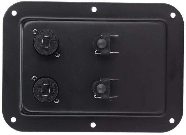 Alt view image 5 of 5 - Yoidesu Speaker Junction Box, 4 Core Socket Jack Plate Dual 6.35 Plug Speaker Junction Box Connector for 12 Inch 15 Inch 18 Inch Stage Speaker