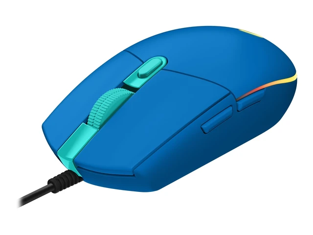 Alt view image 2 of 4 - Logitech G203 Prodigy Wired Gaming Mouse, 8,000 DPI, RGB, Lightweight, 6 Programmable Buttons, On-Board Memory, Compatible with PC/Mac - Blue