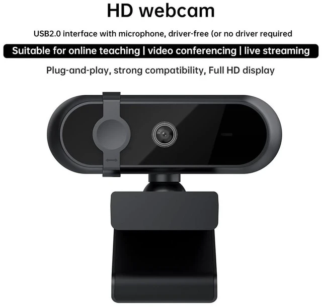 Alt view image 2 of 5 - JSOCAM Web Camera 2k USB HD Compute Plug and Play Built-in Microphone Privacy Cover for PC/Laptop, for Zoom/Skype/Teams, Conferencing and Video Calling