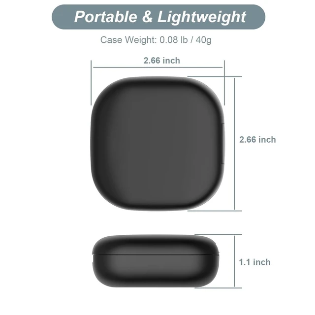 Alt view image 5 of 5 - Charging Case Compatible with SHOKZ OpenFit 2/2+ (Not for OpenFit) - Portable Charger Case Cover for SHOKZ T920 T921 Open Ear Headphones