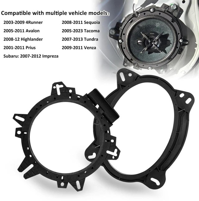 Alt view image 3 of 5 - Sporacingrts 2PCS 6x9 Speaker Adapter Bracket Kit with Wiring Harness