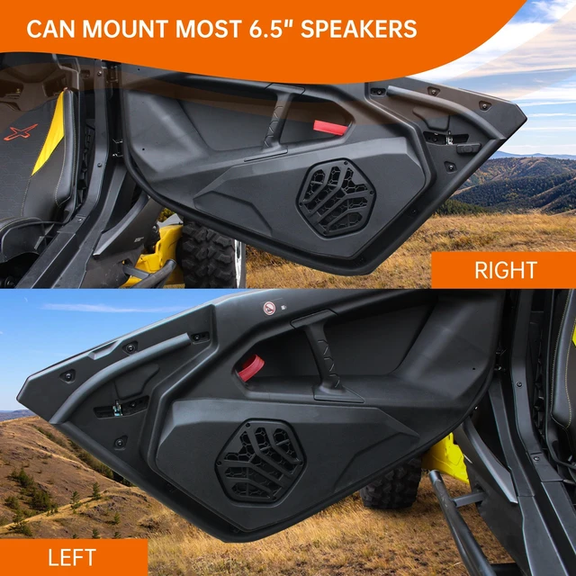 Alt view image 2 of 5 - CUSAUTV 6.5" Door Speaker Pods Compatible with 2024+ Can-Am Maverick R X RS