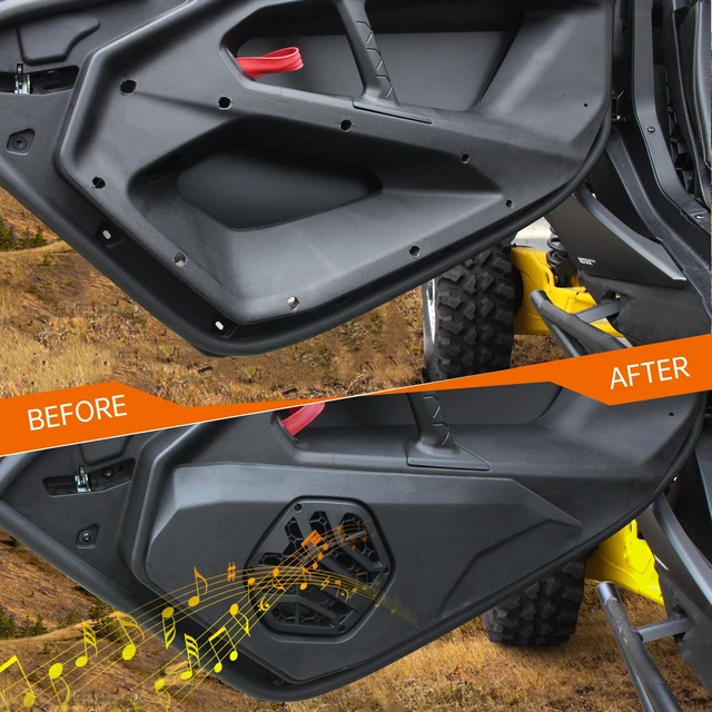 Alt view image 4 of 5 - CUSAUTV 6.5" Door Speaker Pods Compatible with 2024+ Can-Am Maverick R X RS