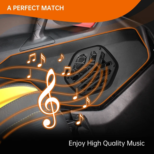 Alt view image 5 of 5 - CUSAUTV 6.5" Door Speaker Pods Compatible with 2024+ Can-Am Maverick R X RS