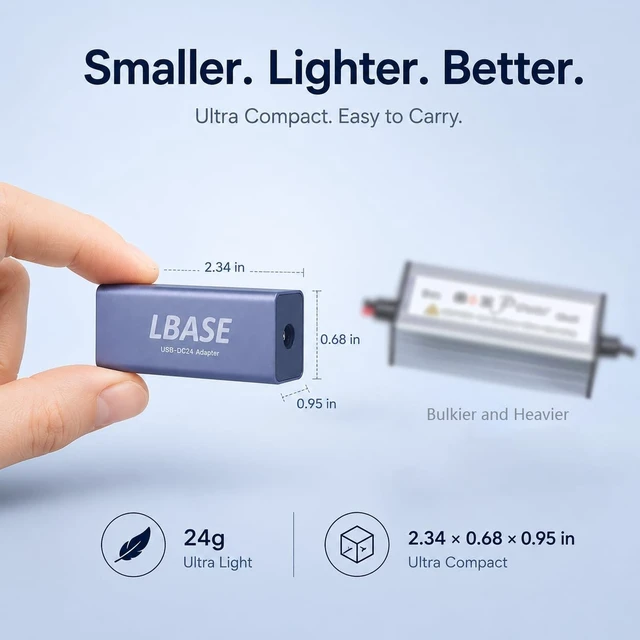 Alt view image 2 of 5 - LBASE DC to DC Converter, USB C to DC 24V Mini Boost Up Converter