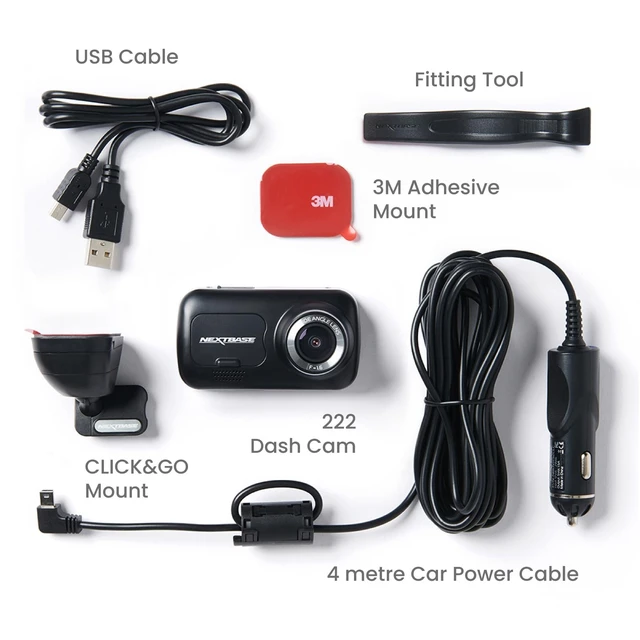 Alt view image 3 of 5 - Nextbase 222 Dash Cam Full 1080p/30fps HD Recording In Car DVR Camera- 140 6 lane Wide Viewing Angle- Polarising Filter Compatible- Intelligent Parking Mode- Loop Records- G-Sensor- Magnetic Mount.