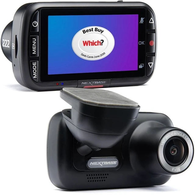 Main image of Nextbase 222 Dash Cam Full 1080p/30fps HD Recording In Car DVR Camera- 140 6 lane Wide Viewing Angle- Polarising Filter Compatible- Intelligent Parking Mode- Loop Records- G-Sensor- Magnetic Mount.