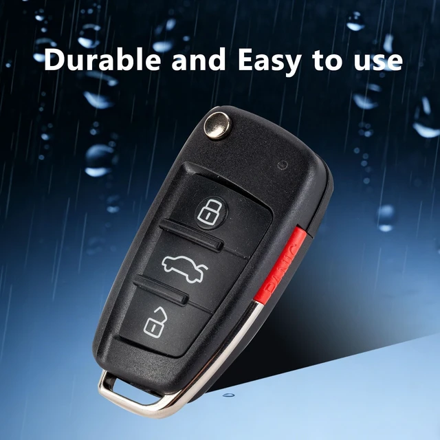 Alt view image 5 of 5 - 2 X Compatible with Audi 2006-2010 A3 2007 2008 2009 2010 TT Flip Car Key Fob Keyless Entry Control, 315 MHz, FCC ID: NBG009272T,By RemoteMatch