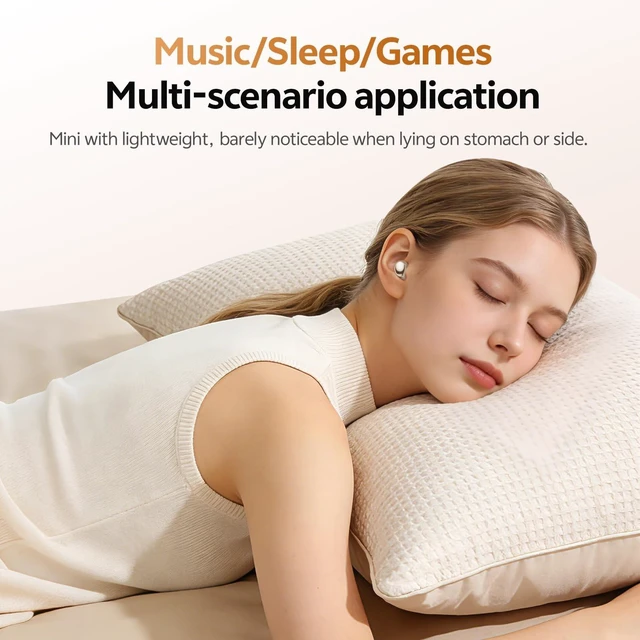 Alt view image 5 of 5 - CHENRUIDA Noise Cancelling Sleep Earbuds for Side Sleepers(Orange)