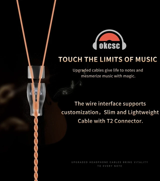 Alt view image 3 of 5 - okcsc Aurora PRO IPX to 4.4mm Balanced Cable for UE Live/UE18+/64Audio U12t/U18t/W80 High-Purity Copper Hi-Fi Upgrade Wire, Ultra-Light 8.5g, TPU Jacket