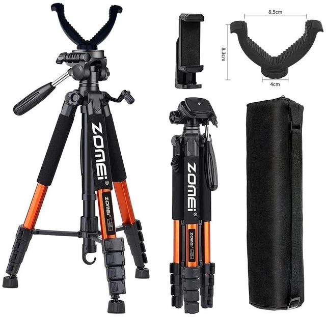 Alt view image 3 of 5 - 188cm/74in Tripod Heavy Duty,Hunting Rest V-Shoulder Stand(Orange)