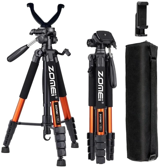 Alt view image 2 of 5 - 188cm/74in Tripod Heavy Duty,Hunting Rest V-Shoulder Stand(Orange)