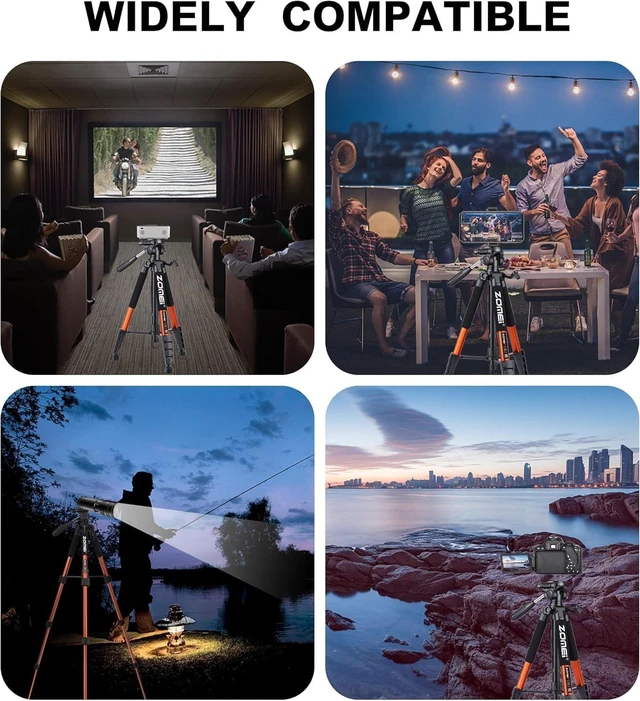 Alt view image 5 of 5 - 188cm/74in Tripod Heavy Duty,Hunting Rest V-Shoulder Stand(Orange)