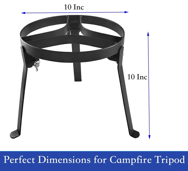 Alt view image 5 of 5 - Stecoeico Campfire Tripod, Camping Tripod For Cooking. Upgraded Legs Lock Tripod Stand For Dutch Oven Tripod. Heavy Duty Campfire Cooking Equipment. Sturdy Tripod Grill For Campfire.