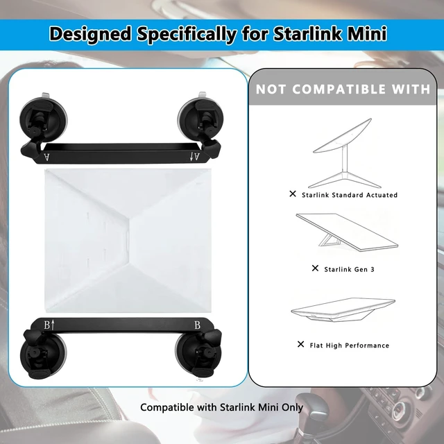 Alt view image 4 of 5 - ZAVKLO Starlink Mini Suction Cup Mount for Glass, RV, Car, Boat, No Drill